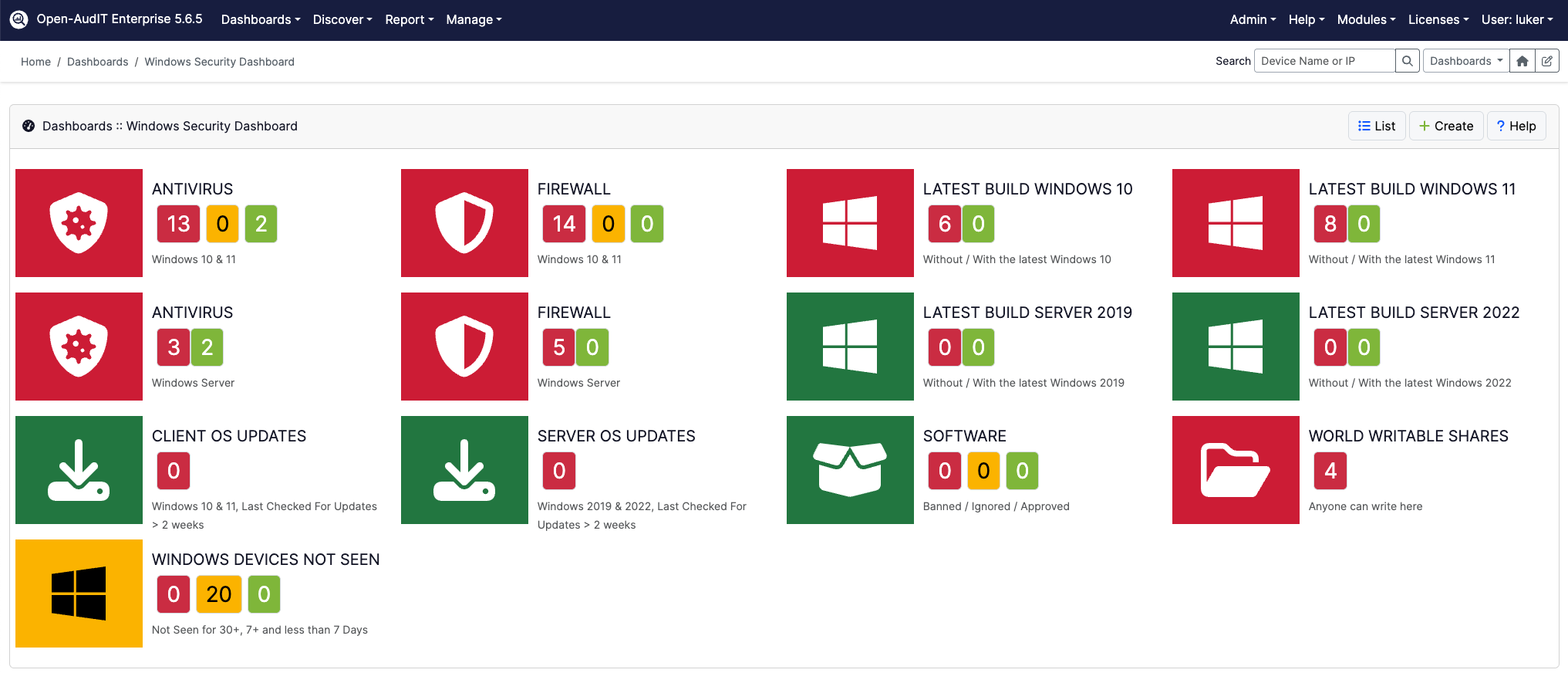 Open-AudIT Configuration Management screenshot